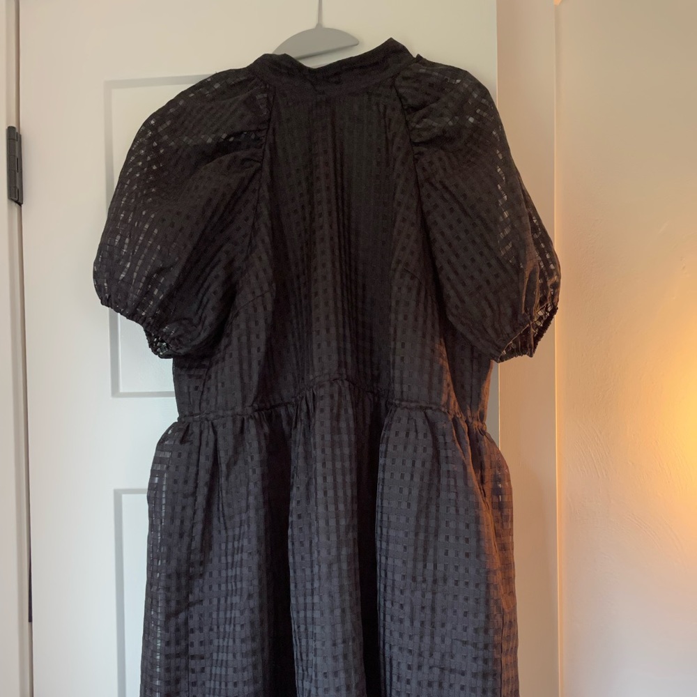 H&M black tie back dress